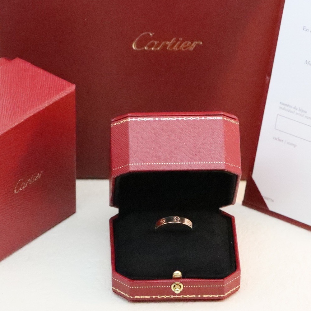 Cartier Love Ring in Rose Gold with Red Box